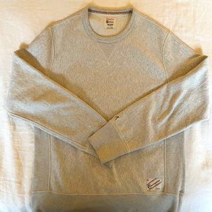 Heavyweight Reverse Weave Crew in White Heather